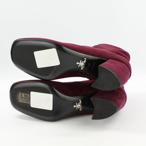 NEW Prada Suede Ankle Boots 36.5 | Work, Date Night & Elegant Fall Looks - Picture 15 of 16